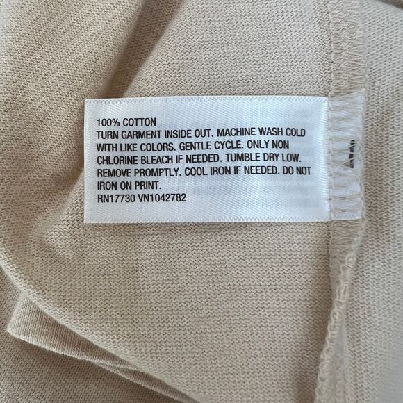 Wild Fable Beige  Long Sleeve Heavy Knit T-Shirt  size M coastal core  beach - Picture 4 of 14